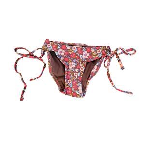 Xhilaration XS hipster brown/red floral bikini bathing suit bottom